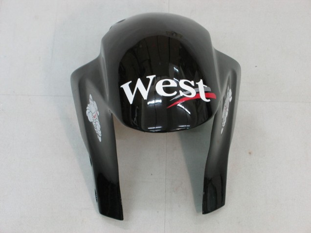 2005-2006 Glossy Black White West Honda CBR600RR Motorcycle Fairings