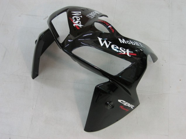 2005-2006 Glossy Black White West Honda CBR600RR Motorcycle Fairings
