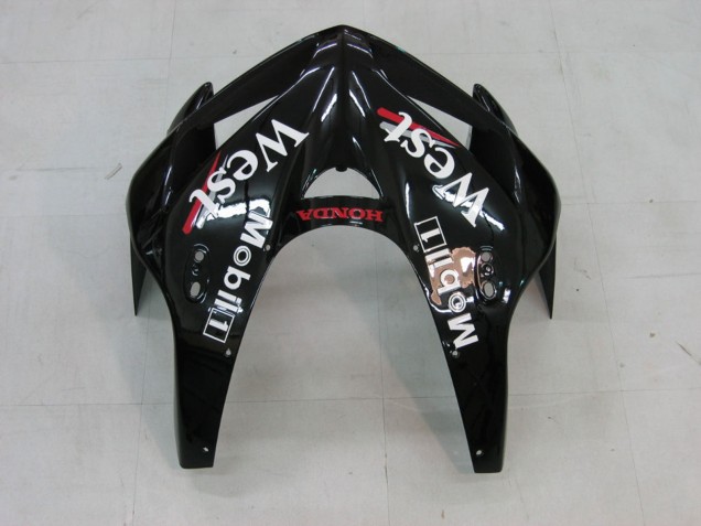 2005-2006 Glossy Black White West Honda CBR600RR Motorcycle Fairings