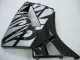 2005-2006 Glossy Black Grey Flame Honda CBR600RR Motorcycle Fairings