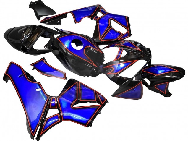 2005-2006 Blue Black with Red Line Honda CBR600RR Motorcycle Fairings