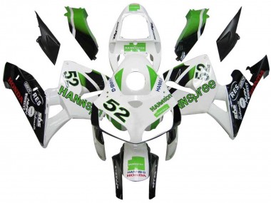 2005-2006 Green White Black hannspree 52 Honda CBR600RR Motorcycle Fairings