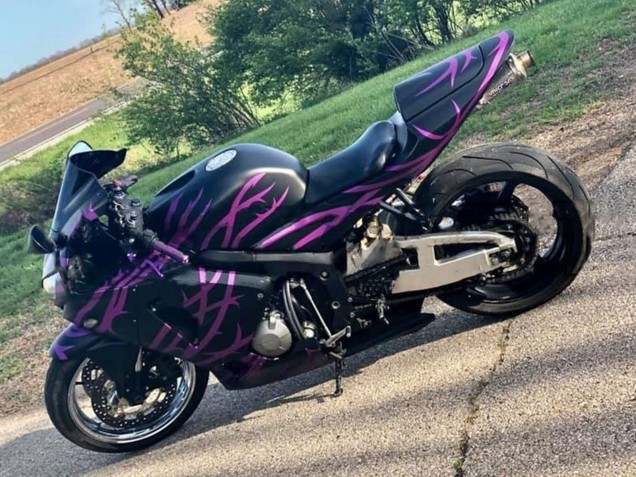 2005-2006 Matte Black Purple Honda CBR600RR Motorcycle Fairings