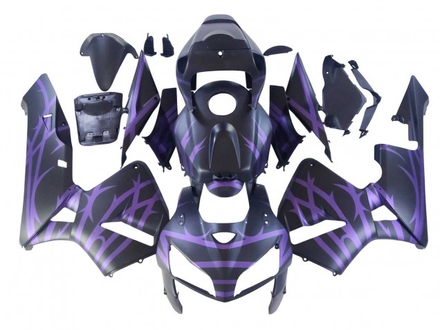 2005-2006 Matte Black Purple Honda CBR600RR Motorcycle Fairings