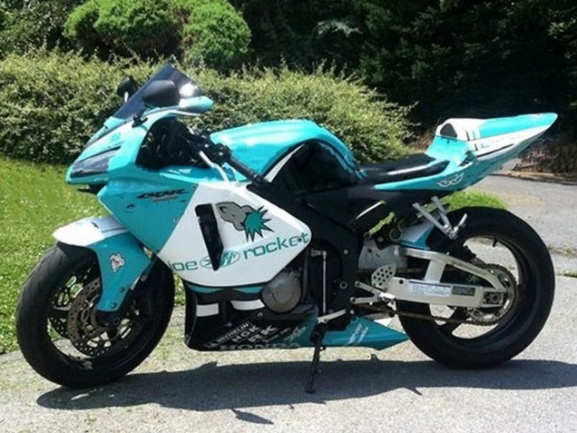 2005-2006 Light Green White Glossy Black JoeRocket Honda CBR600RR Motorcycle Fairings