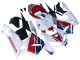 2005-2006 White Red Blue HRC Honda CBR600RR Motorcycle Fairing