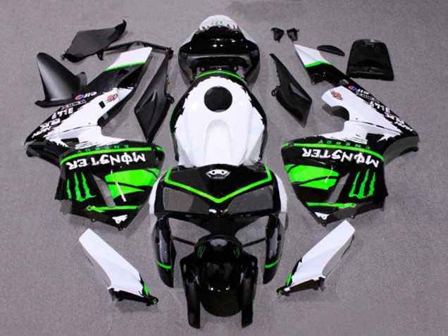2005-2006 White Black Green Monster Honda CBR600RR Motorcycle Fairings