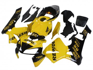 2005-2006 Yellow Black Repsol Honda CBR600RR Motorcycle Fairings