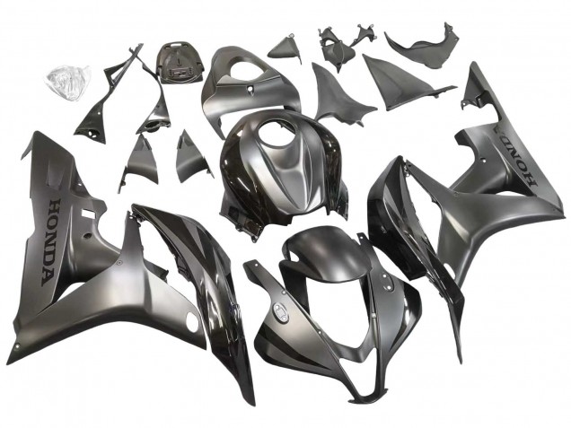 2007-2008 Silver Glossy Black Honda CBR600RR Motorcycle Fairing