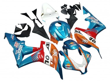 2007-2008 Orange White Red Blue Repsol Honda CBR600RR Motorcycle Fairings