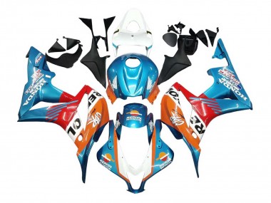 2007-2008 Orange White Red Blue Repsol Honda CBR600RR Motorcycle Fairings