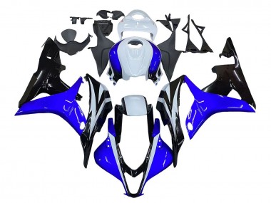 2007-2008 White Blue Glossy Black Honda CBR600RR Motorcycle Fairing