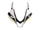 2007-2008 White Gold Glossy Black Playboy Honda CBR600RR Motorcycle Fairing