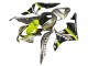 2007-2008 Grey Fluorescent Yellow Shark Honda CBR600RR Motorcycle Fairings