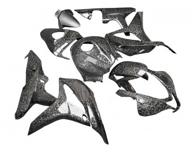 2007-2008 Black Forged Carbon Fiber Honda CBR600RR Motorcycle Fairings