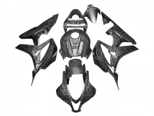 2007-2008 Black Forged Carbon Fiber Honda CBR600RR Motorcycle Fairings