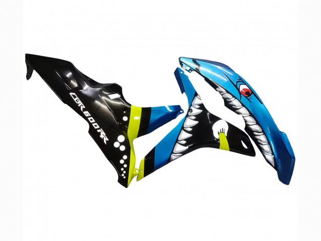 2007-2008 Green Yellow Glossy Black Shark 46 Honda CBR600RR Motorcycle Fairings