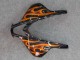 2007-2008 Glossy Black Orange Flame Honda CBR600RR Motorcycle Fairings