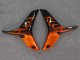 2007-2008 Glossy Black Orange Flame Honda CBR600RR Motorcycle Fairings
