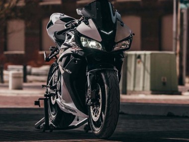2007-2008 White Black Racing Honda CBR600RR Motorcycle Fairings