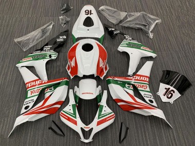 2007-2008 White Red Green Glossy Black Castrol 16 Honda CBR600RR Motorcycle Fairings