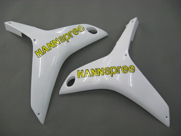 2007-2008 White Green Yellow Glossy Black Hannspree Honda CBR600RR Motorcycle Fairings