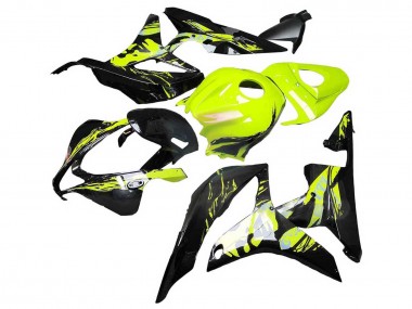 2007-2008 Yellow Glossy Black Honda CBR600RR Motorcycle Fairings