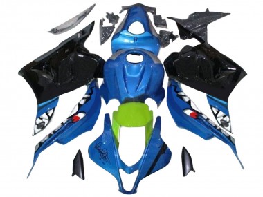 2009-2012 Blue Green Glossy Black Shark Honda CBR600RR Motorcycle Fairings