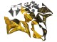 2009-2012 Glod Glossy Black Honda CBR600RR Motorcycle Fairings