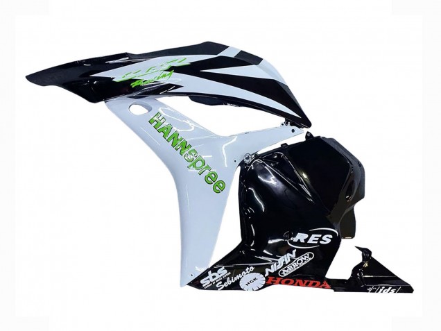 2009-2012 White Green Glossy Black Hannspree Honda CBR600RR Motorcycle Fairings