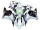 2009-2012 White Green Glossy Black Hannspree Honda CBR600RR Motorcycle Fairings