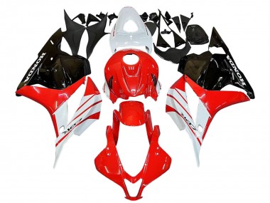 2009-2012 White Red Glossy Black Honda CBR600RR Motorcycle Fairing
