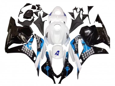 2009-2012 White Blue Glossy Black Honda CBR600RR Motorcycle Fairings Kit