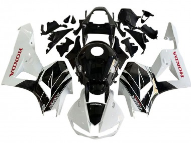 2013-2023 White Glossy Black Honda CBR600RR Motorcycle Fairing Kits