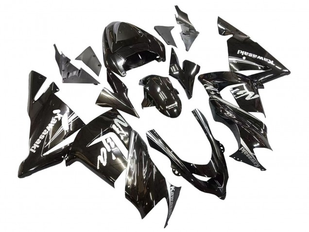 2004-2005 Glossy Black Ninja Kawasaki ZX10R Motorcycle Fairings