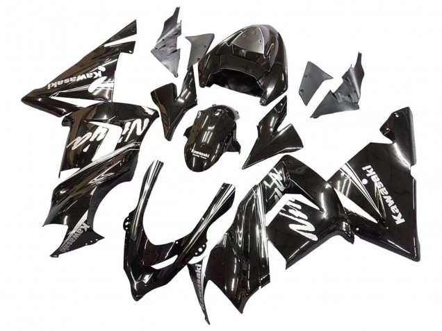 2004-2005 Glossy Black Ninja Kawasaki ZX10R Motorcycle Fairings