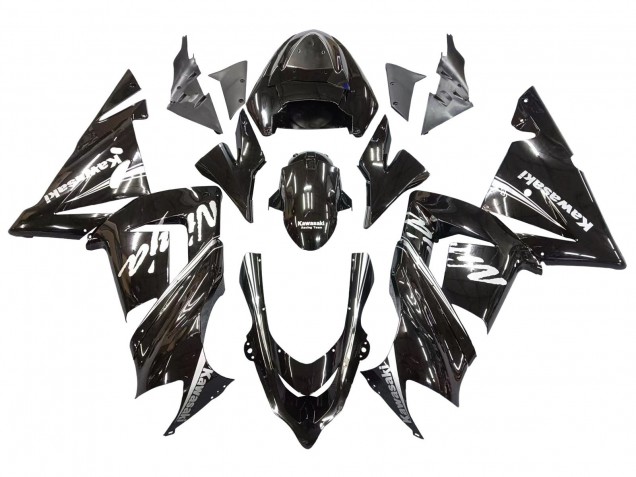 2004-2005 Glossy Black Ninja Kawasaki ZX10R Motorcycle Fairings