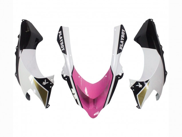 2004-2005 Black Pink White Playboy Motul Kawasaki ZX10R Motorcycle Fairings