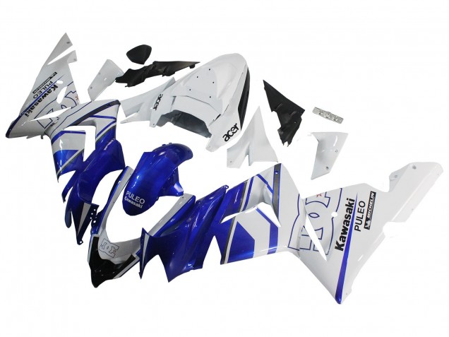 2004-2005 Black White Kawasaki ZX10R Motorcycle Fairing