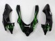 2004-2005 Black with Green Flame Ninja Kawasaki ZX10R Motorcycle Fairings