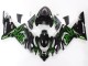 2004-2005 Black with Green Flame Ninja Kawasaki ZX10R Motorcycle Fairings
