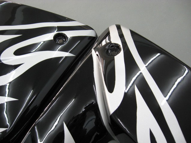 2004-2005 Black White Kawasaki ZX10R Motorcycle Fairings