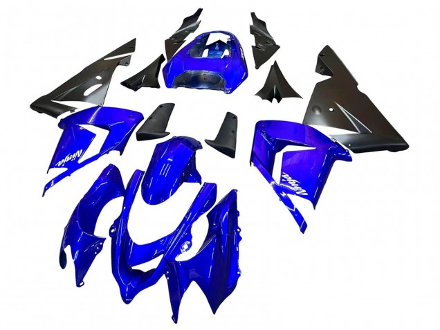 2004-2005 Blue Black Ninja Kawasaki ZX10R Motorcycle Fairings