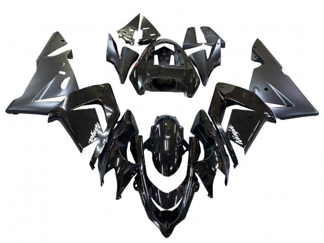 2004-2005 Glossy Matte Black Ninja Kawasaki ZX10R Motorcycle Fairings