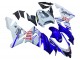 2004-2005 Glossy Blue White Fiat Motul Kawasaki ZX10R Motorcycle Fairings