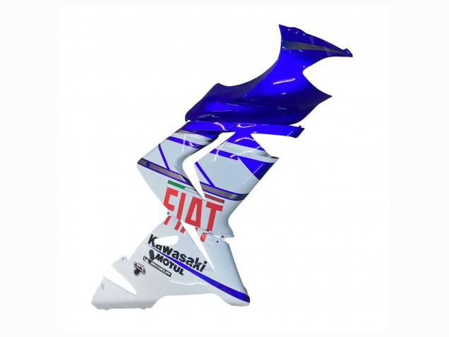 2004-2005 Glossy Blue White Fiat Motul Kawasaki ZX10R Motorcycle Fairings