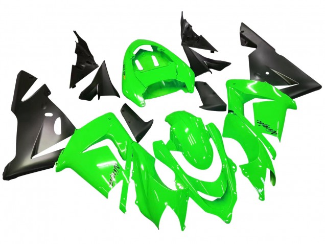 2004-2005 Green Black Ninja Kawasaki ZX10R Motorcycle Fairings