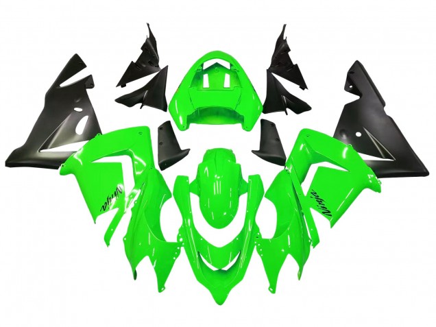 2004-2005 Green Black Ninja Kawasaki ZX10R Motorcycle Fairings