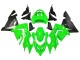 2004-2005 Green Black Ninja Kawasaki ZX10R Motorcycle Fairings