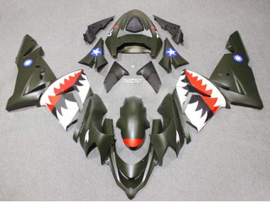 2004-2005 Silver Black Ninja Kawasaki ZX10R Motorcycle Fairings